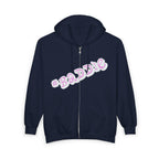 #Sweat à capuche zippé rose « Baddie » — Sweat à capuche graphique streetwear tendance