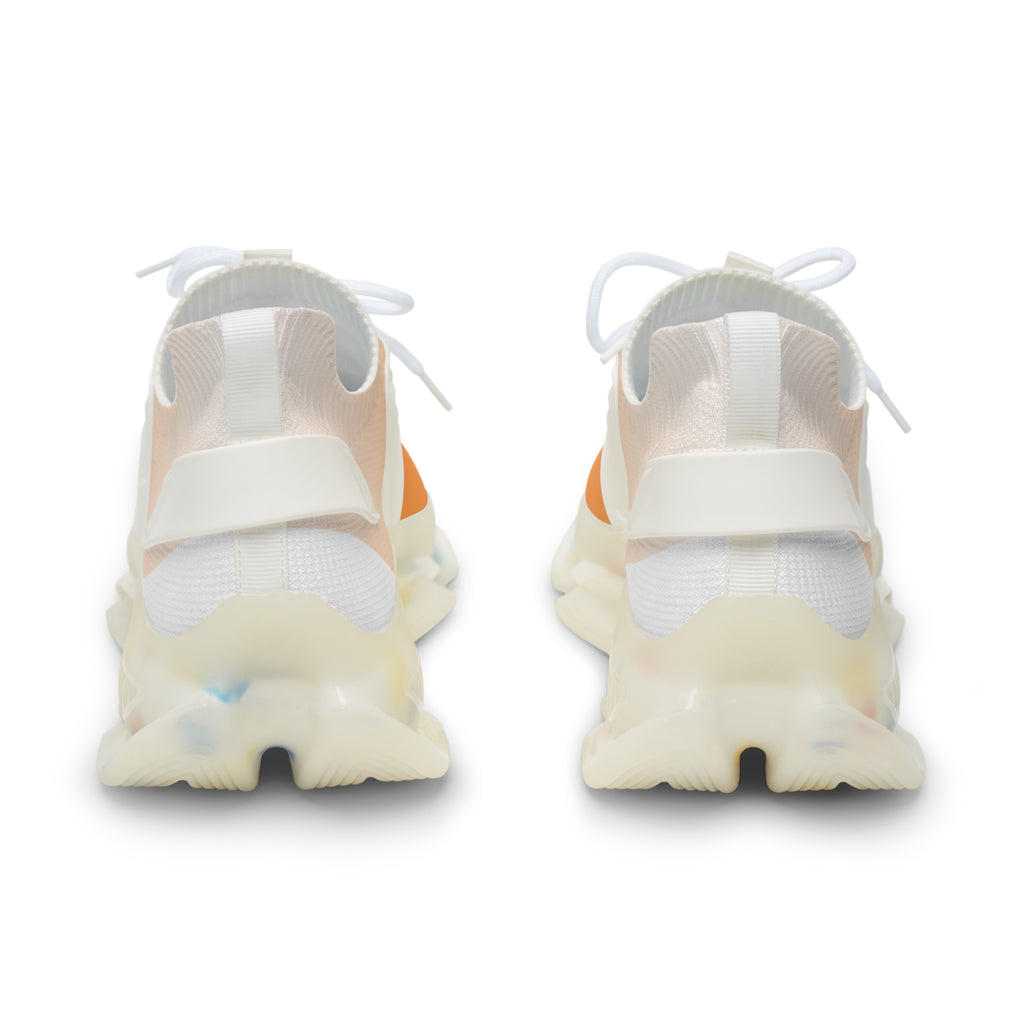 Men's Orange Crush Mesh Sneakers — Lightweight Athletic Shoes