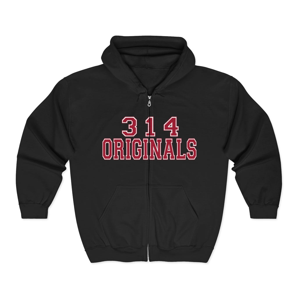 314 Originals Zip Hoodie — Retro Varsity Full-Zip Sweatshirt - 314 Originals