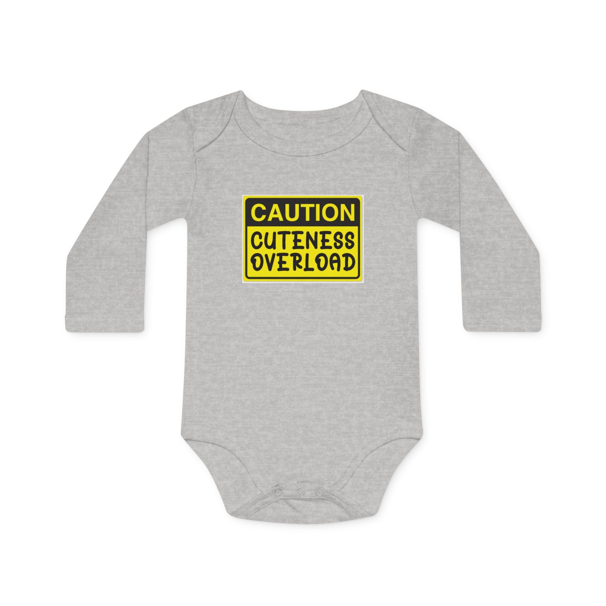 Caution: Cuteness Overload Baby Bodysuit – 314 Originals Long-Sleeve Organic Onesie - 314 Originals
