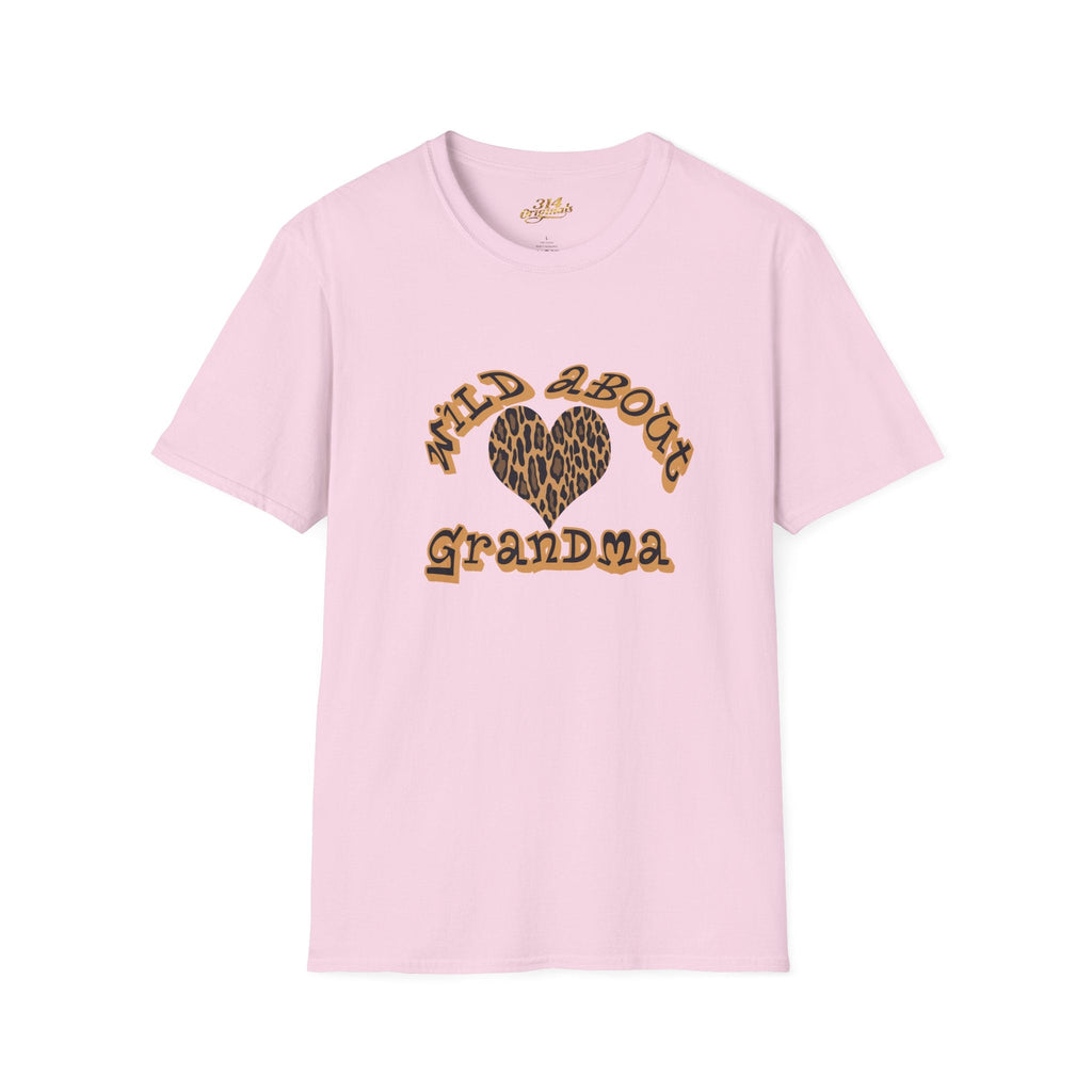 Wild About Grandma Leopard Heart T-Shirt Printify T-Shirt  314 Originals
