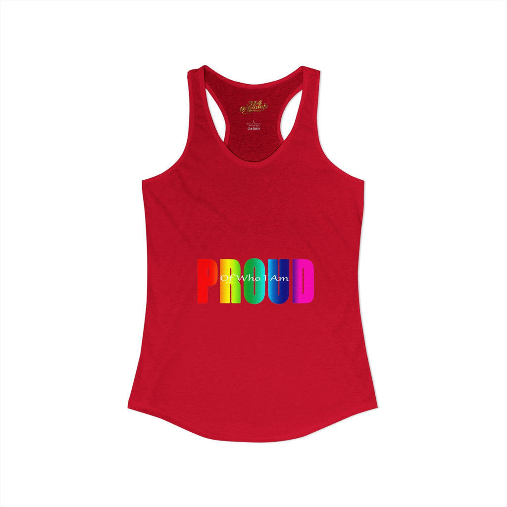 'PROUD' Women's Ideal Racerback Tank Printify Tank Top  314 Originals