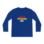 "Mom's Favorite Kid" Youth Long Sleeve Tee —Colorful Retro Design - 314 Originals