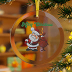 'Merry Christmas' Glass Ornaments Printify Home Decor  314 Originals