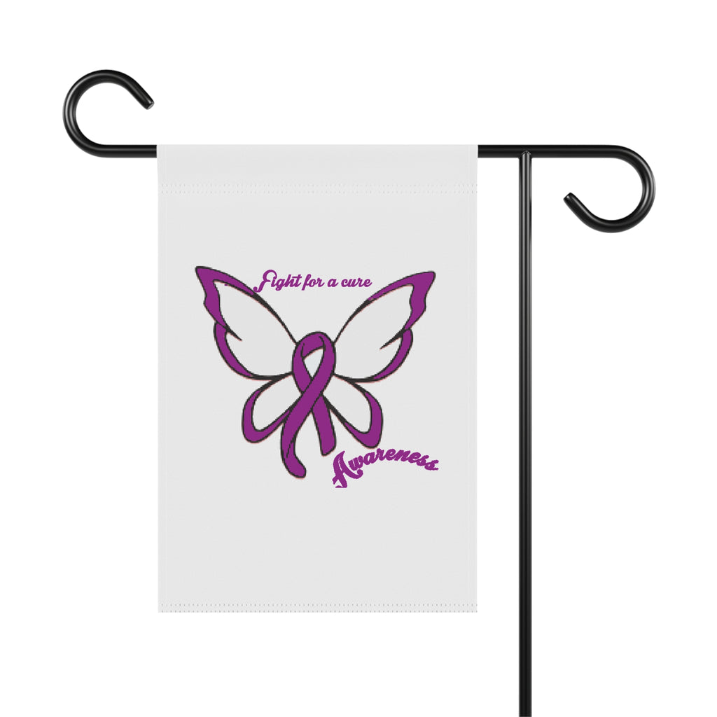 Alzheimer's Butterfly – “Fight for a Cure” Butterfly Ribbon Home Banner - 314 Originals