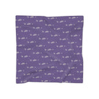 Purple and Silver Logo Scarf — Script Pattern Polyester Scarf - 314 Originals
