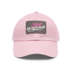 314 Originals Leather Patch Dad Hat — Retro Script Baseball Cap - 314 Originals