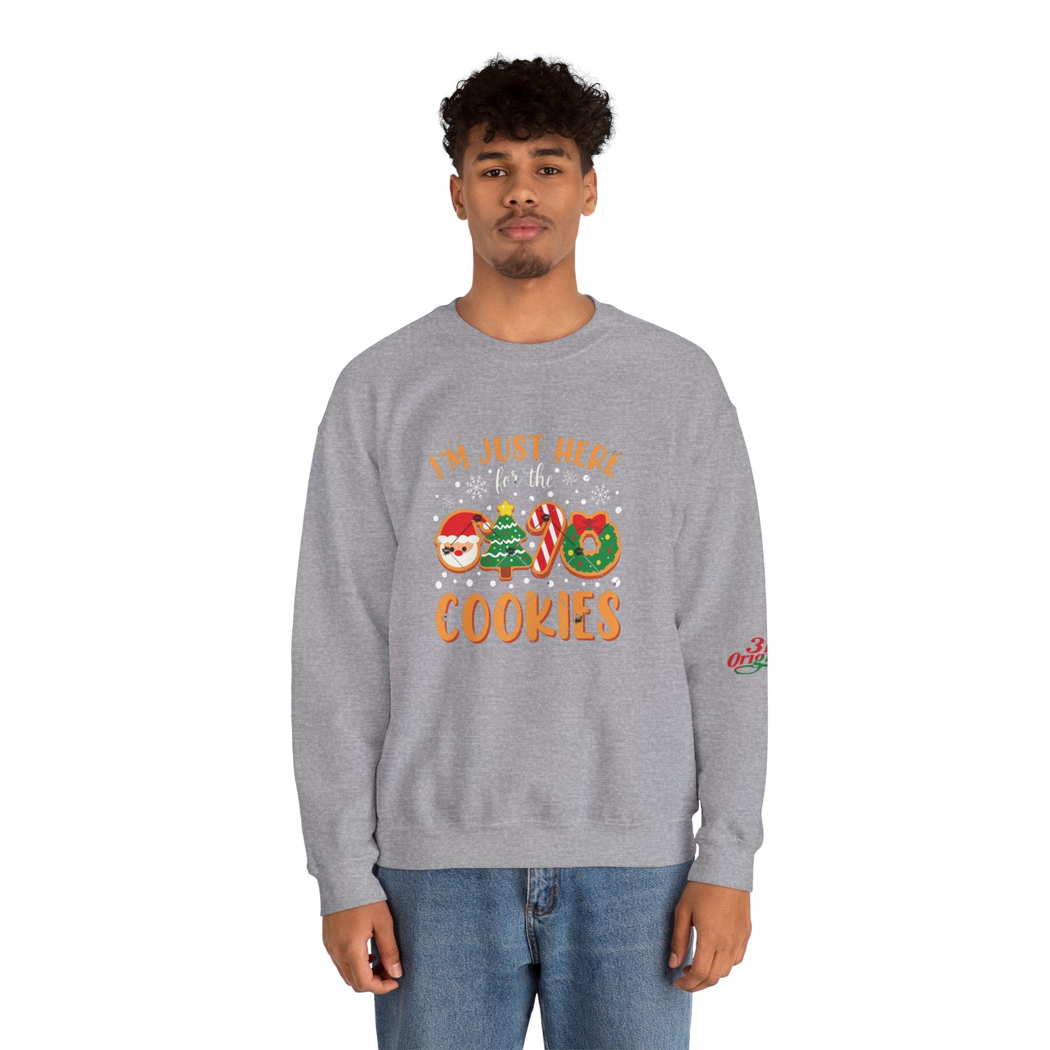 Christmas Cookie Sweatshirt - "I'm Just Here for the Cookies" Holiday Crewneck - 314 Originals