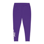 Purple Plus Size Leggings — Subtle Side Script Graphic, Comfortable Everyday Activewear - 314 Originals