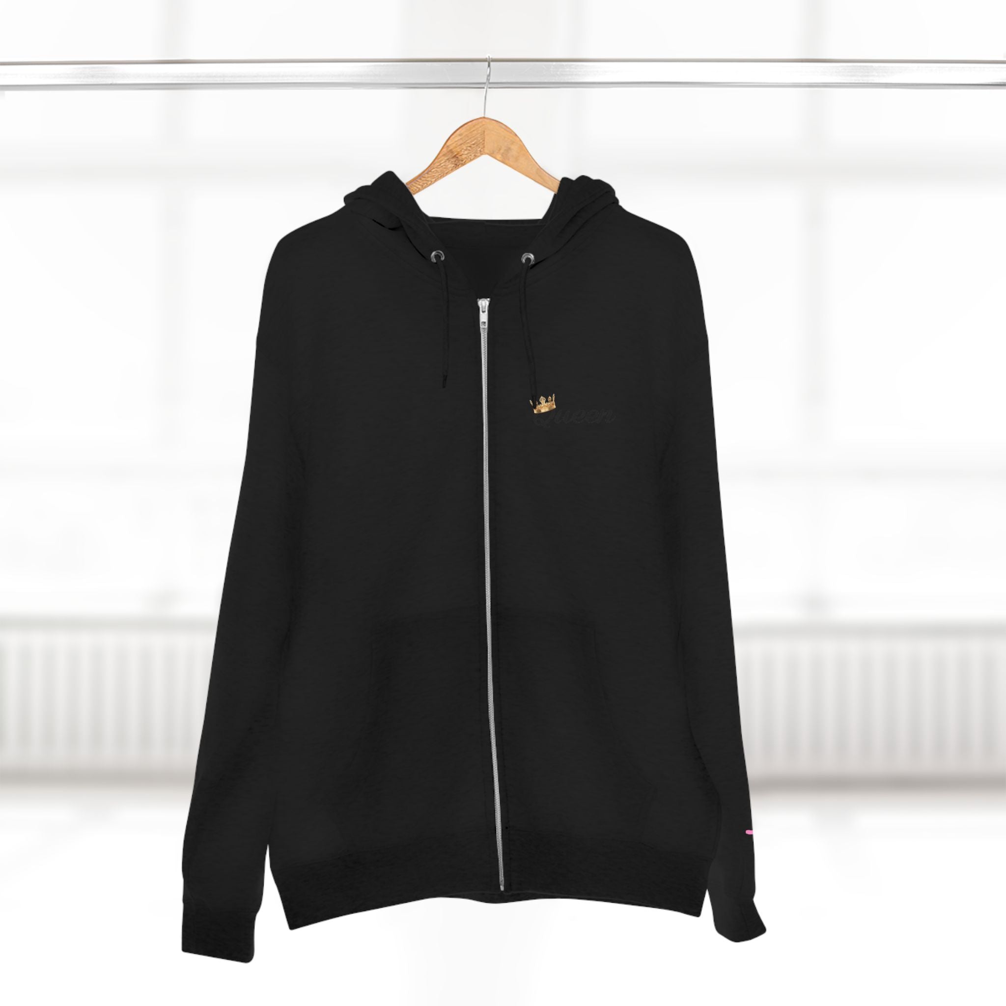 'Queen' Chest Logo Zip Hoodie — Women's Urban Streetwear - 314 Originals