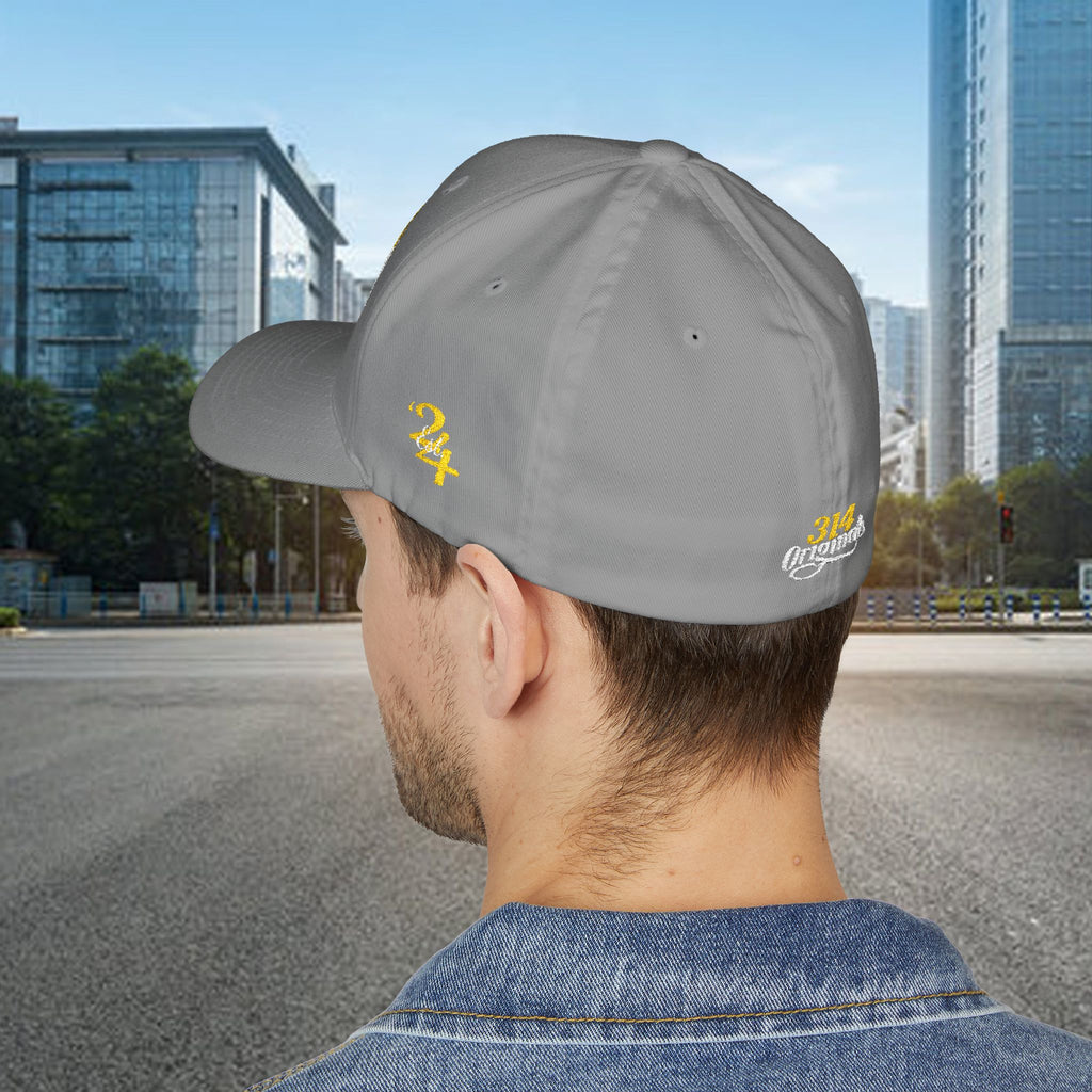 King's Gear Embroidered Crown Script Cap — 314 Original Closed-Back Structured Hat - 314 Originals