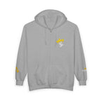 King's Gear Zip Hoodie — Full‑Zip with Gold Crown Emblem - 314 Originals