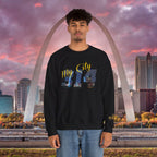 314 City Crewneck Sweatshirt — St. Louis Skyline Graphic - 314 Originals