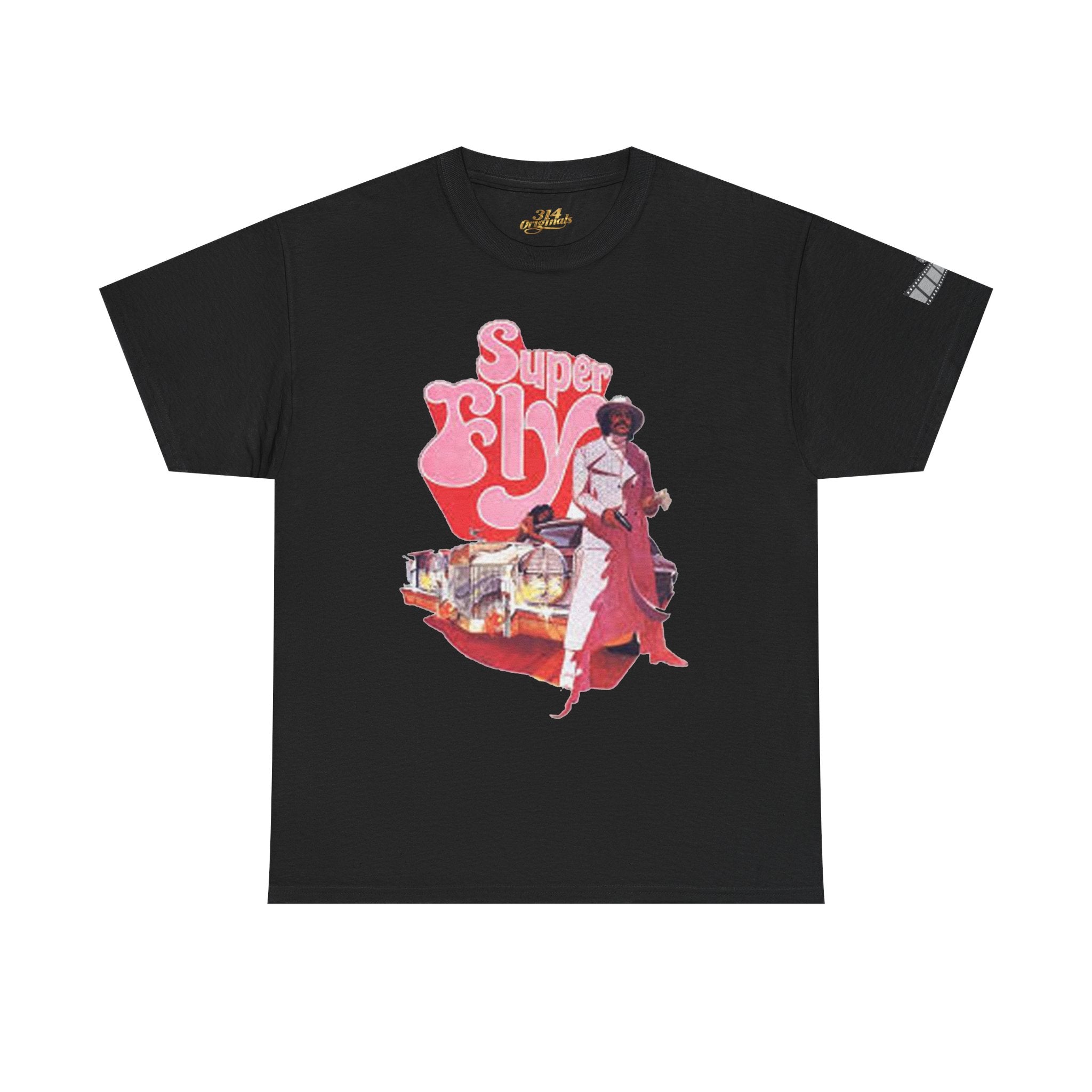 'Super Fly' Graphic Tee — 70s Vintage Movie Style T-Shirt Printify T-Shirt  314 Originals