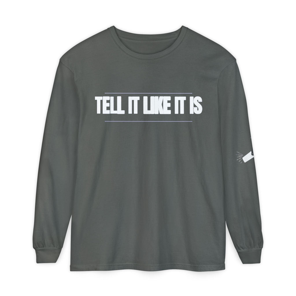 Tell It Like It Is Long Sleeve Tee — "No Scripts... No Filters... No Bullsh*t" Statement Shirt Printify Long-sleeve  314 Originals