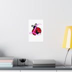 Ladybug Initial “L” Matte Poster — Cute Nursery Wall Art for Girls Printify Poster  314 Originals