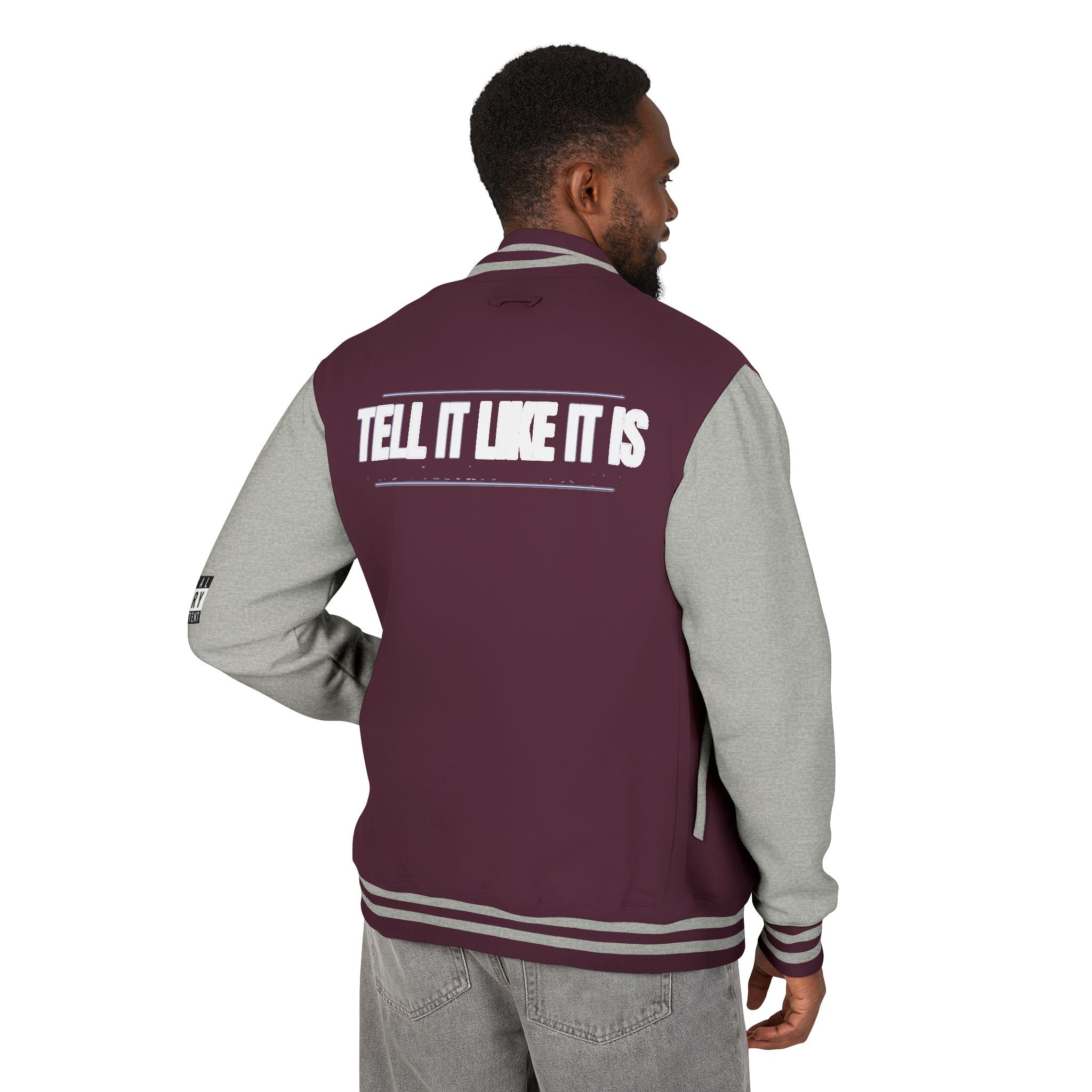 Tell It Like It Is Letterman Jacket Printify Outerwear  314 Originals