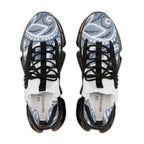 Gray Paisley Mesh Running Sneakers