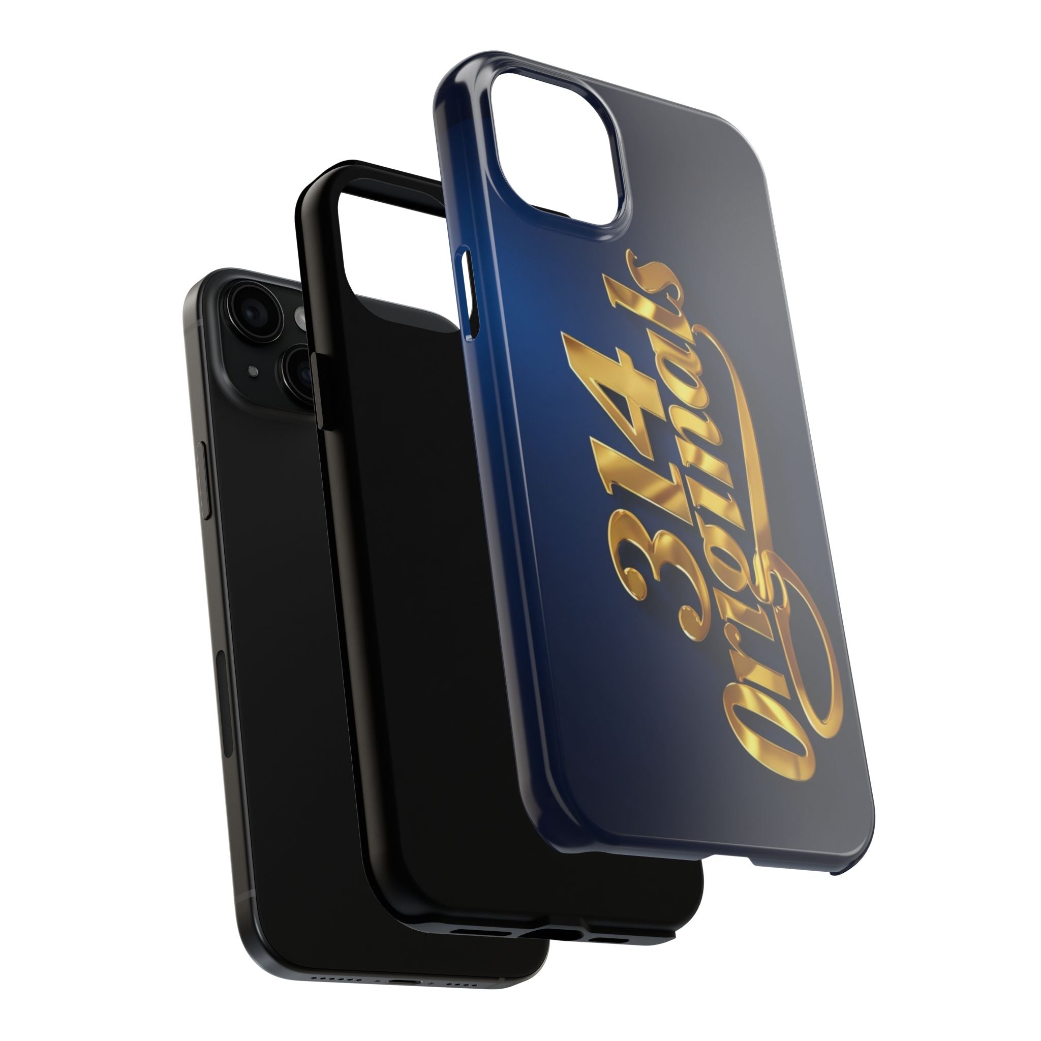 "314 Originals" Gold Script on Navy Tough Protective Case Printify Phone Case  314 Originals