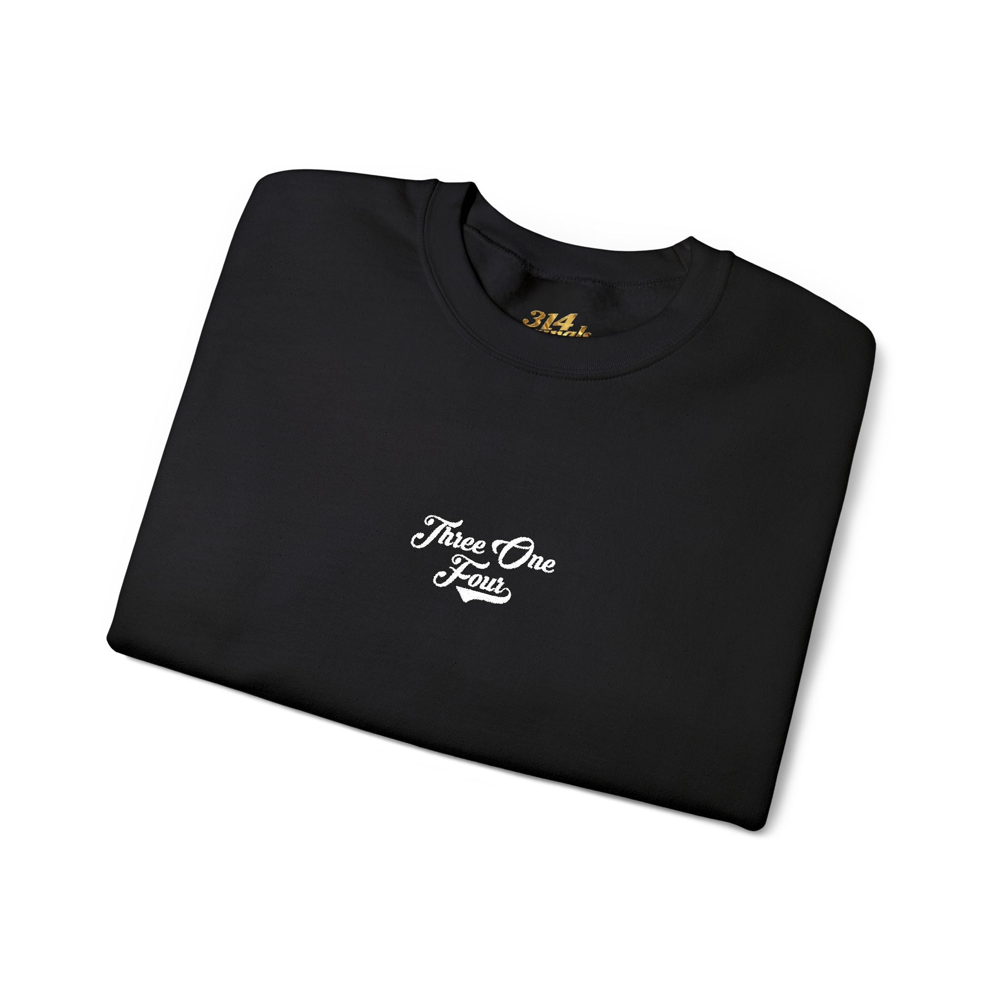 Three One Four Crewneck Sweatshirt — Minimal Script Chest Logo - 314 Originals