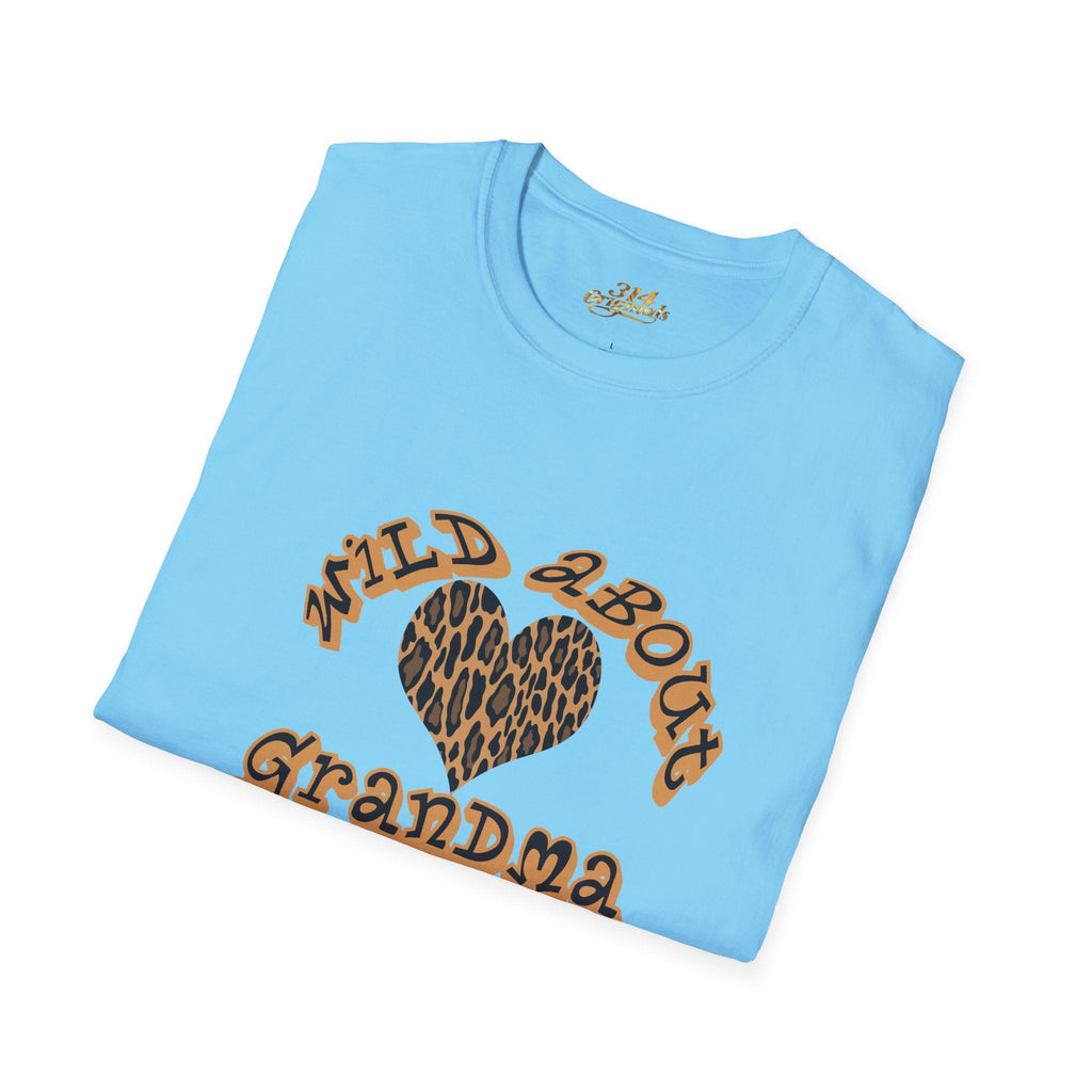 Wild About Grandma Leopard Heart T-Shirt Printify T-Shirt  314 Originals