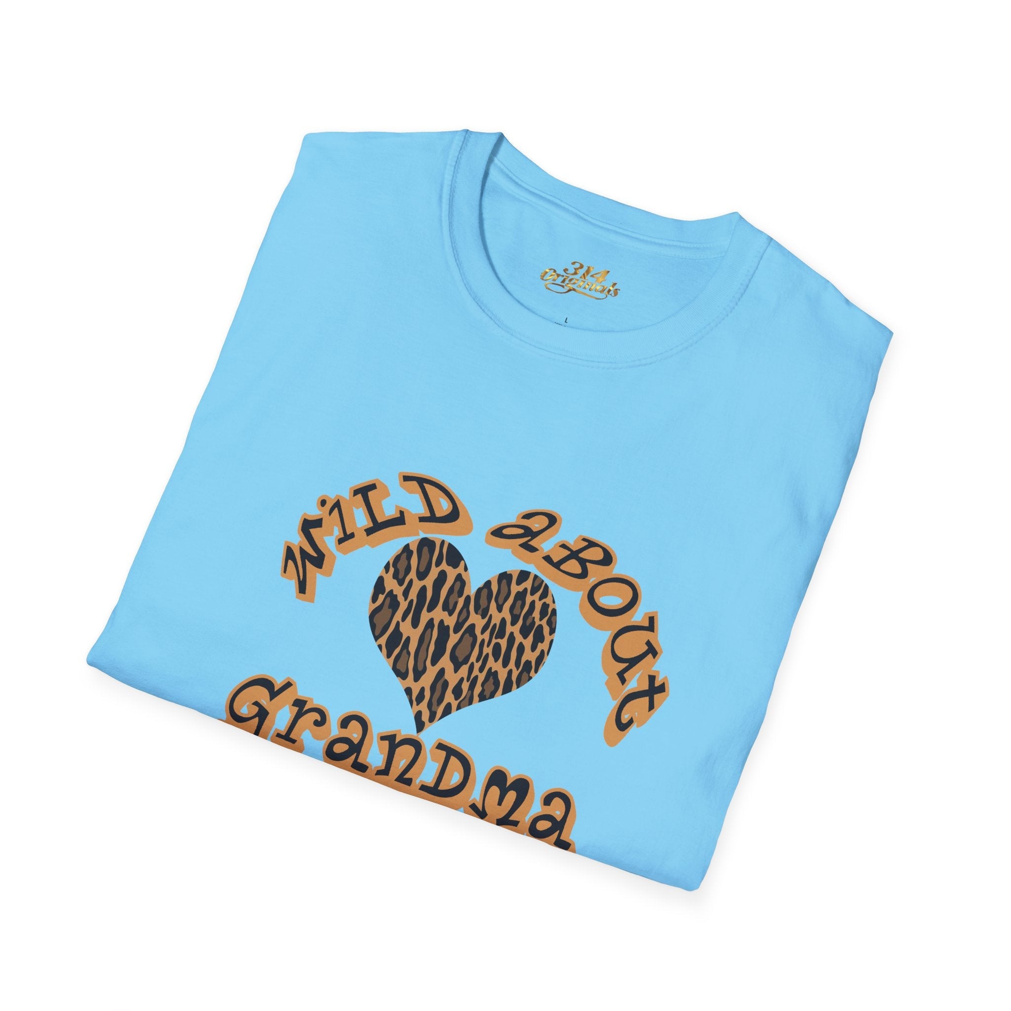 Wild About Grandma Leopard Heart T-Shirt Printify T-Shirt  314 Originals