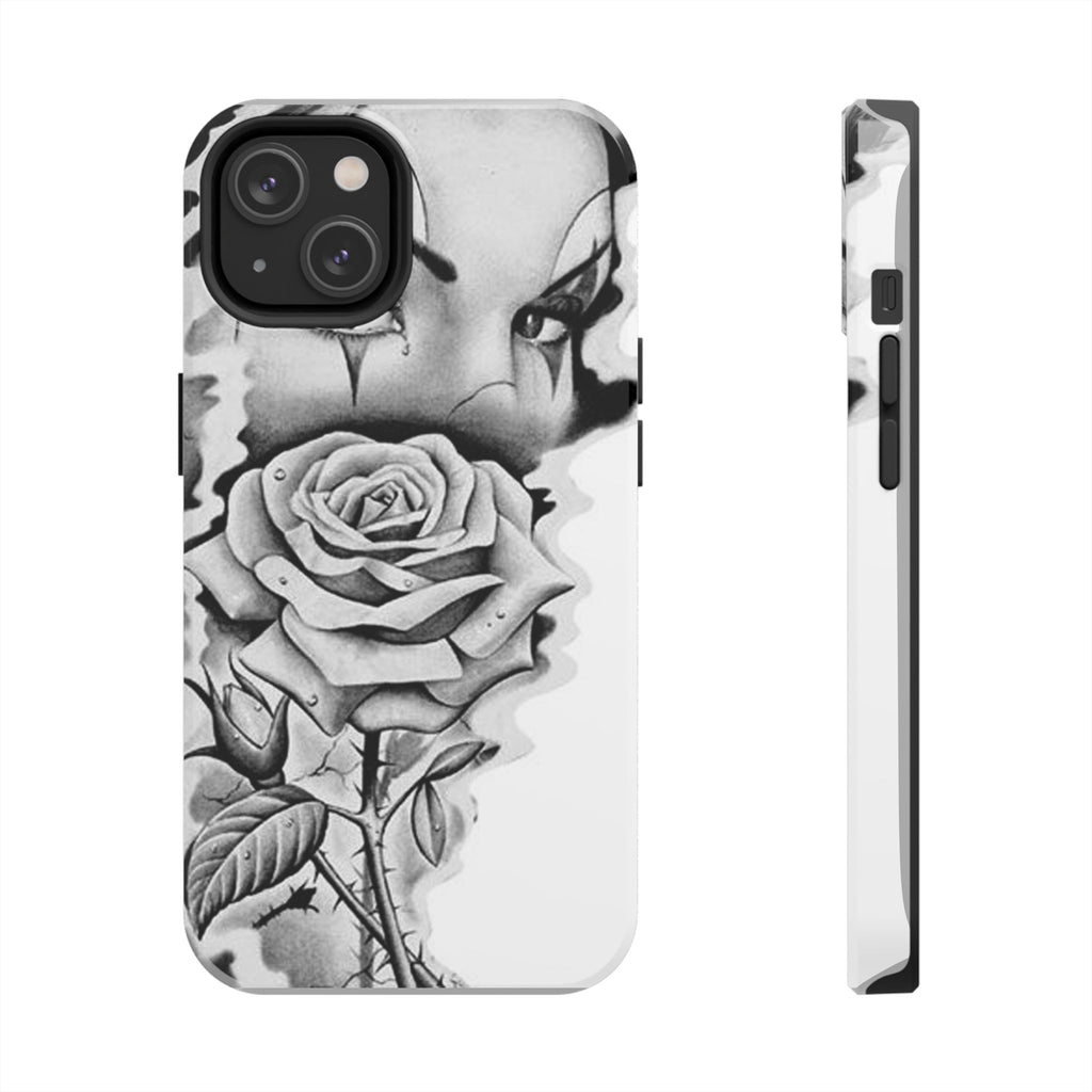 Noir Clown Face with Rose Shockproof Phone Cover - 314 Originals