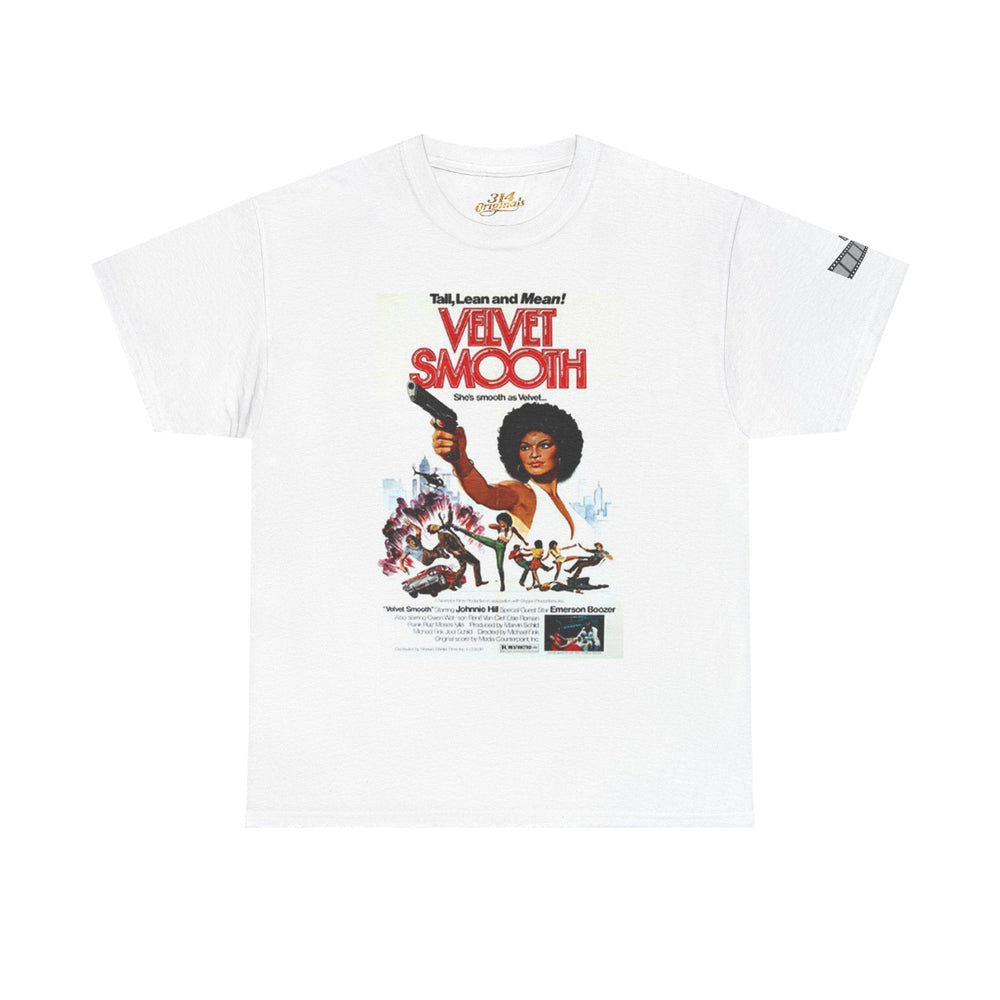 Velvet Smooth Retro Movie Poster Tee — Vintage Blaxploitation Graphic T-Shirt Printify T-Shirt  314 Originals