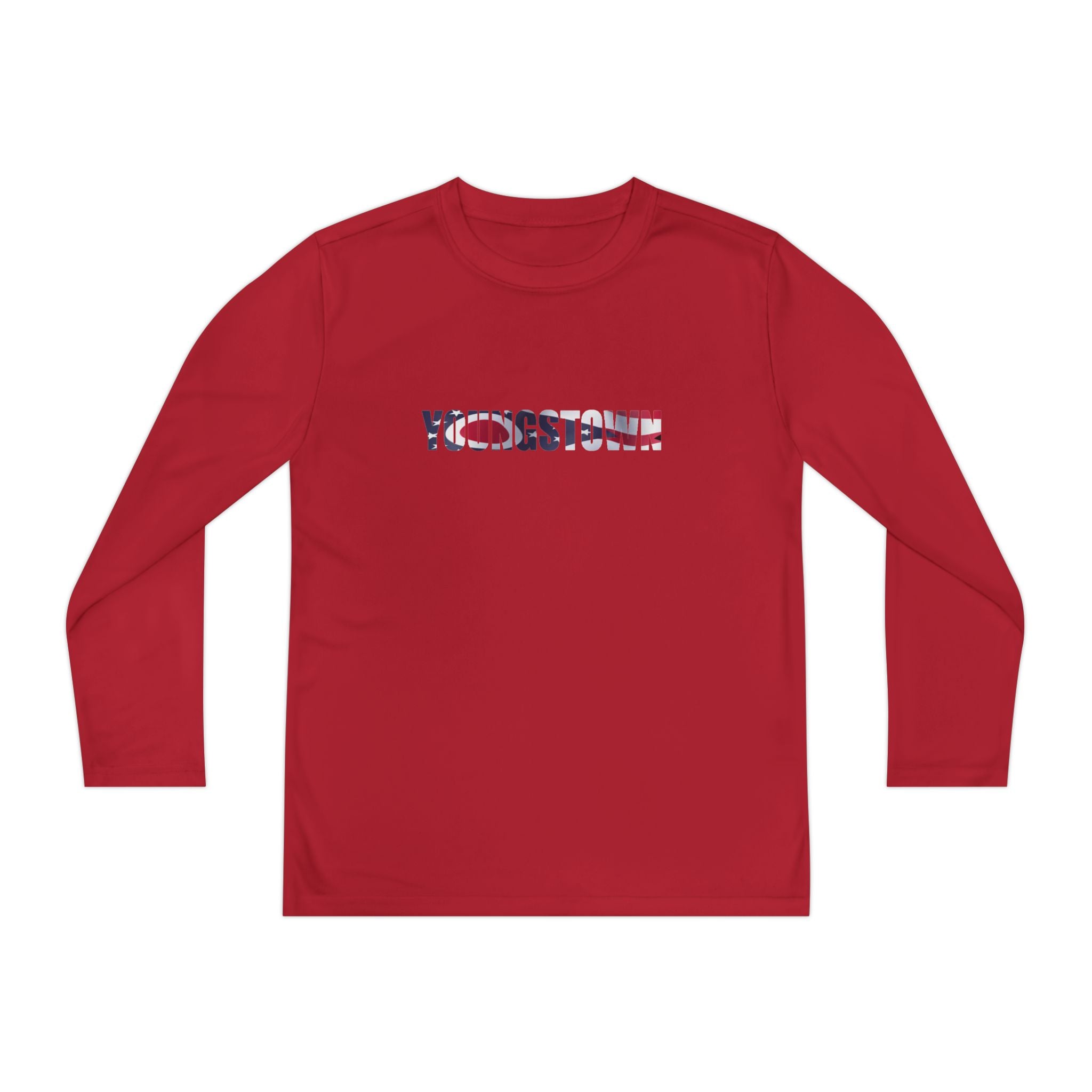 Ohio Flag Youth Long Sleeve Tee — Youngstown Text Graphic - 314 Originals