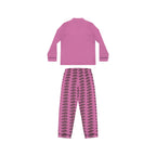 Pink Satin Pajama Set – All-Over Crown Print Women's Sleepwear Printify All Over Prints  314 Originals