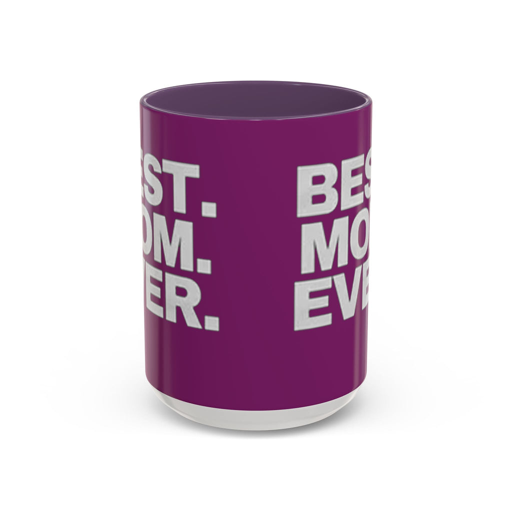 Best. Mom. Ever. Purple Accent Coffee Mug Printify Mug  314 Originals