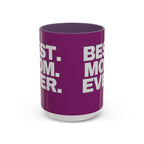 Best. Mom. Ever. Purple Accent Coffee Mug Printify Mug  314 Originals