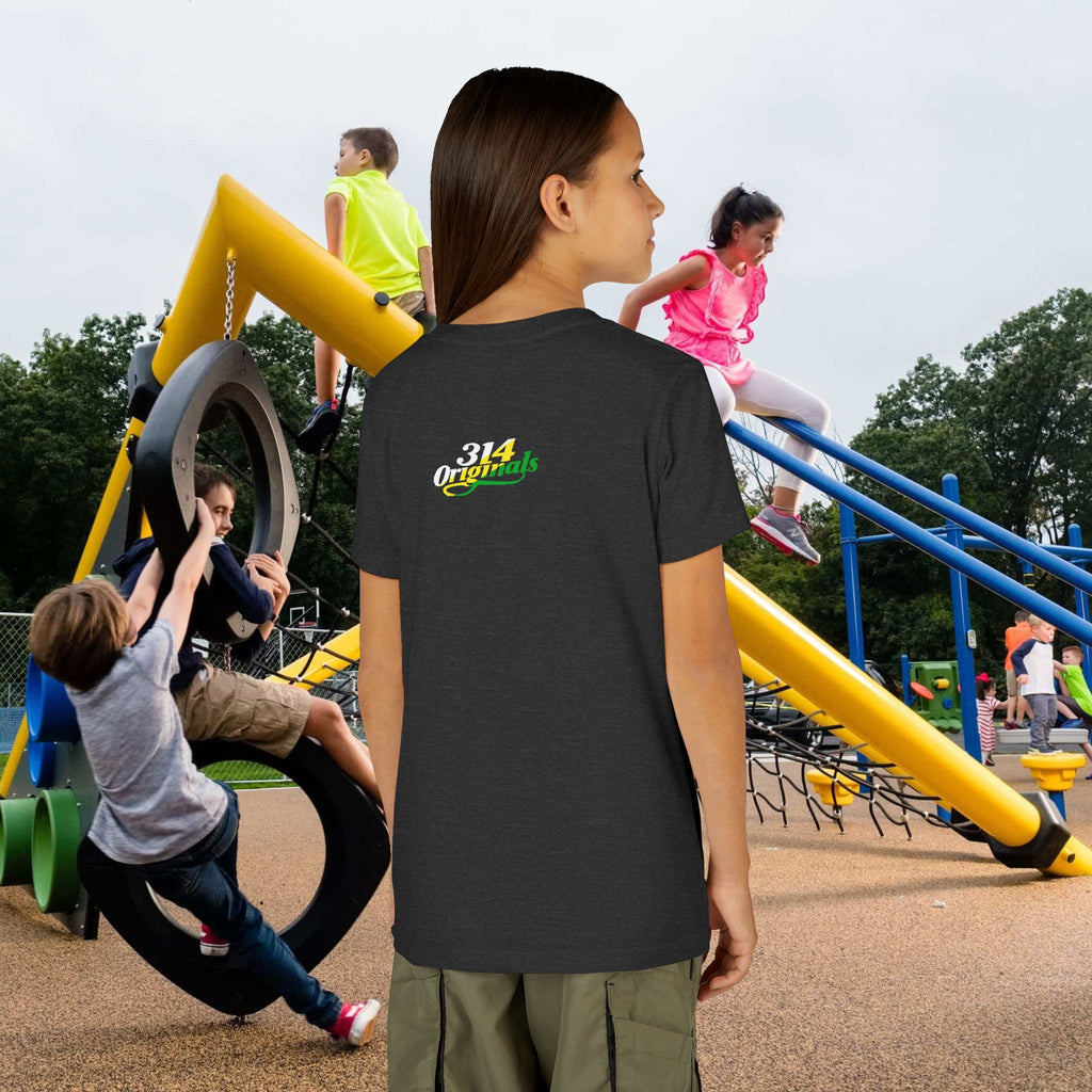 Girl's "Favorite Kid" Retro Yellow & Green Graphic T-Shirt