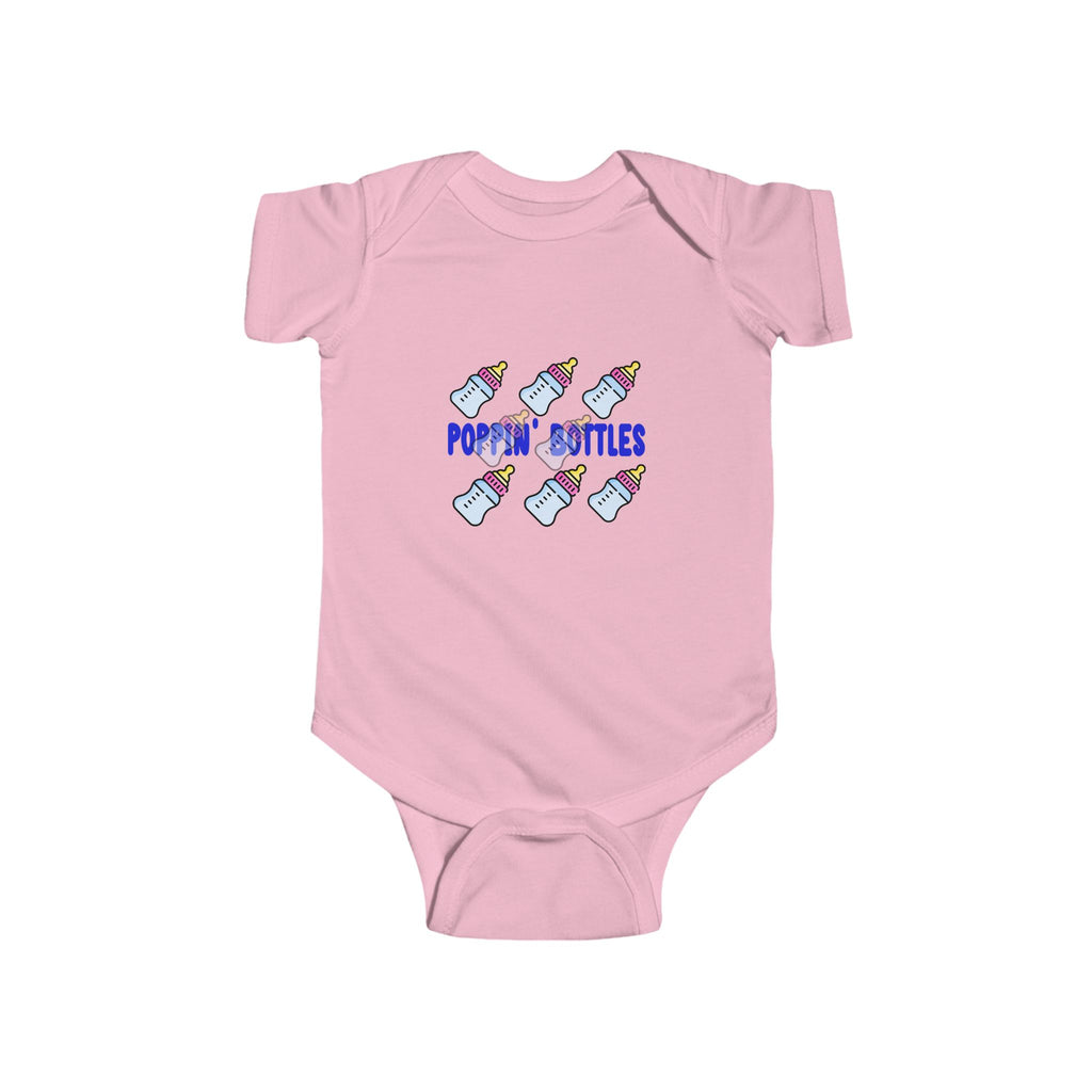 Infant Bodysuit — "Poppin' Bottles" Cute Baby Bottle Graphic Onesie - 314 Originals