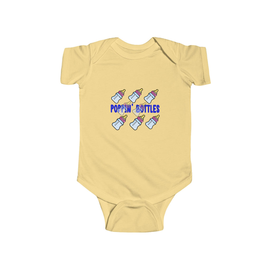 Infant Bodysuit — "Poppin' Bottles" Cute Baby Bottle Graphic Onesie - 314 Originals