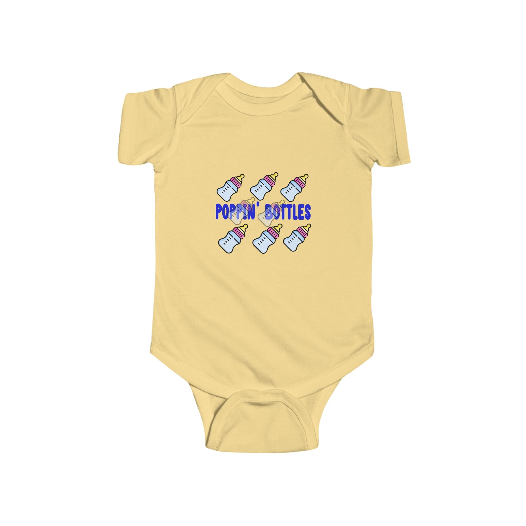Infant Bodysuit — "Poppin' Bottles" Cute Baby Bottle Graphic Onesie - 314 Originals