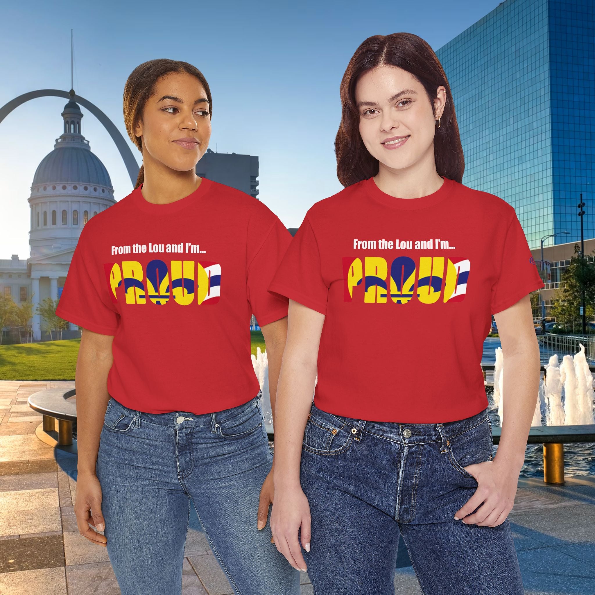 Proud Missouri Flag T-Shirt — "From the Lou and I’m... PROUD" - 314 Originals