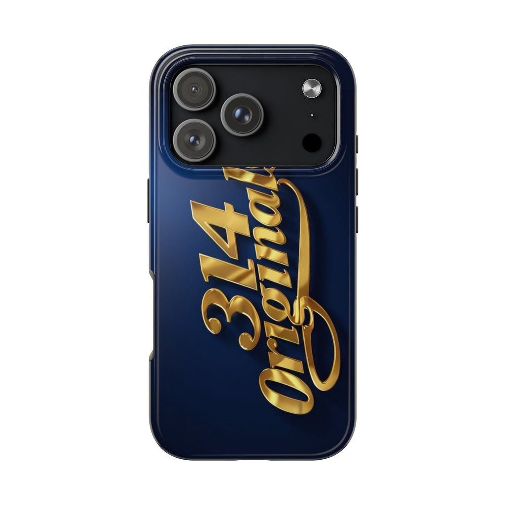 "314 Originals" Gold Script on Navy Tough Protective Case Printify Phone Case  314 Originals
