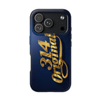 "314 Originals" Gold Script on Navy Tough Protective Case Printify Phone Case  314 Originals