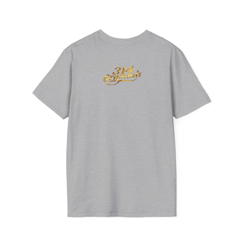 St. Louis Arch Skyline Tee — Born Hustler Front, 314 Originals Back - 314 Originals