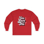You Love Me Long Sleeve Tee — Valentine's Retro Heart Graphic - 314 Originals