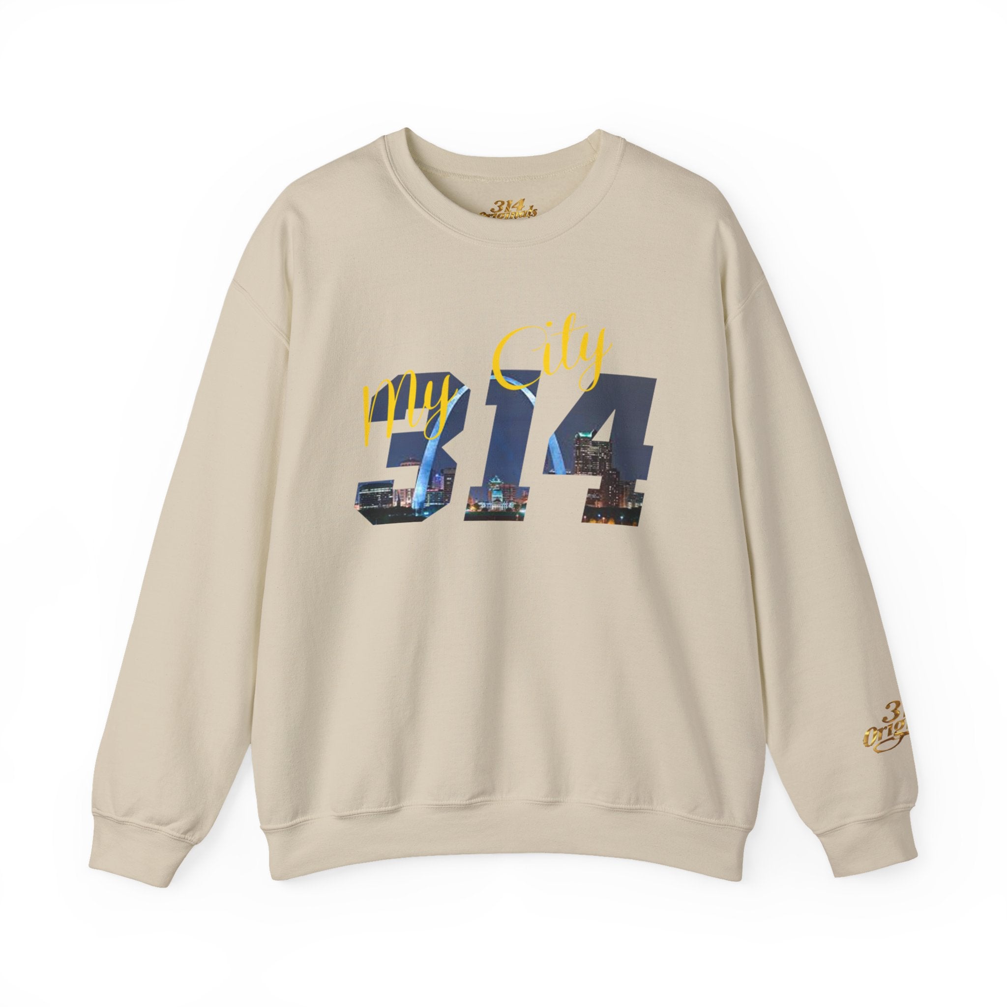 314 City Crewneck Sweatshirt — St. Louis Skyline Graphic - 314 Originals