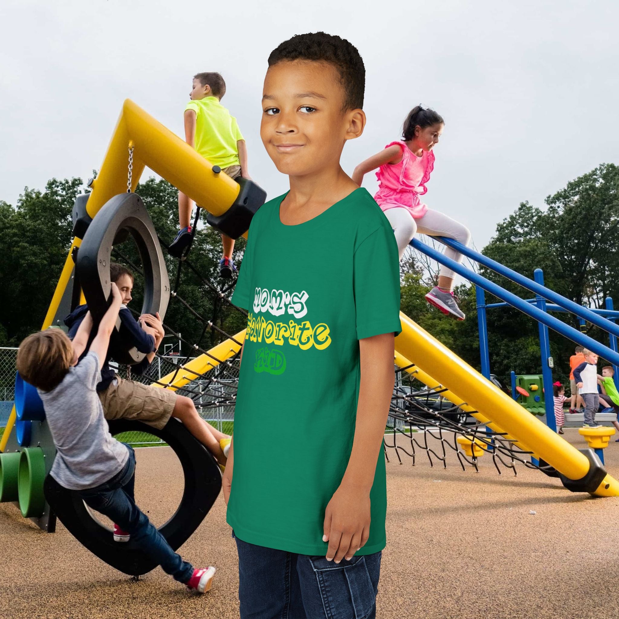 Boys "Favorite Kid" Retro Yellow & Green Graphic T-Shirt - 314 Originals