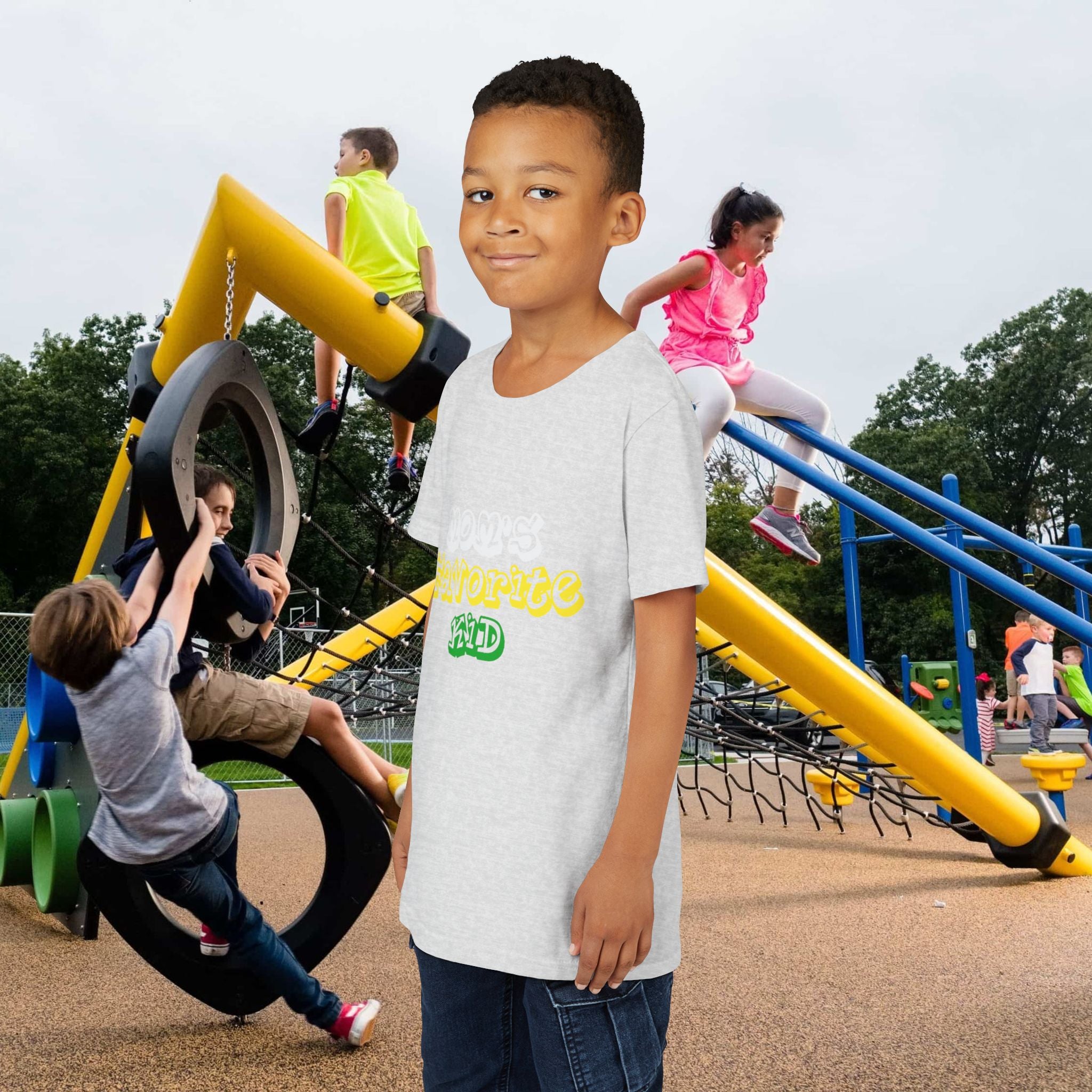 Boys "Favorite Kid" Retro Yellow & Green Graphic T-Shirt - 314 Originals