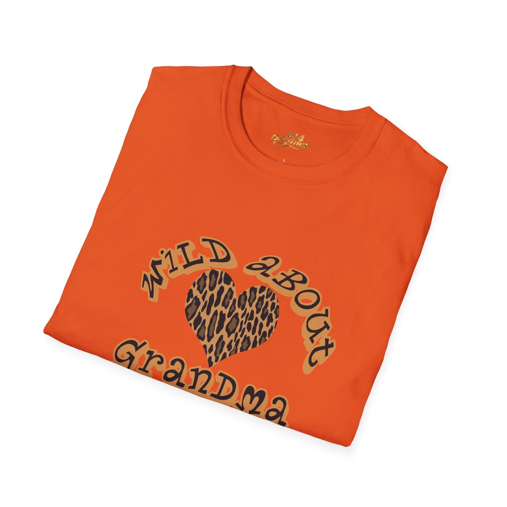 Wild About Grandma Leopard Heart T-Shirt Printify T-Shirt  314 Originals