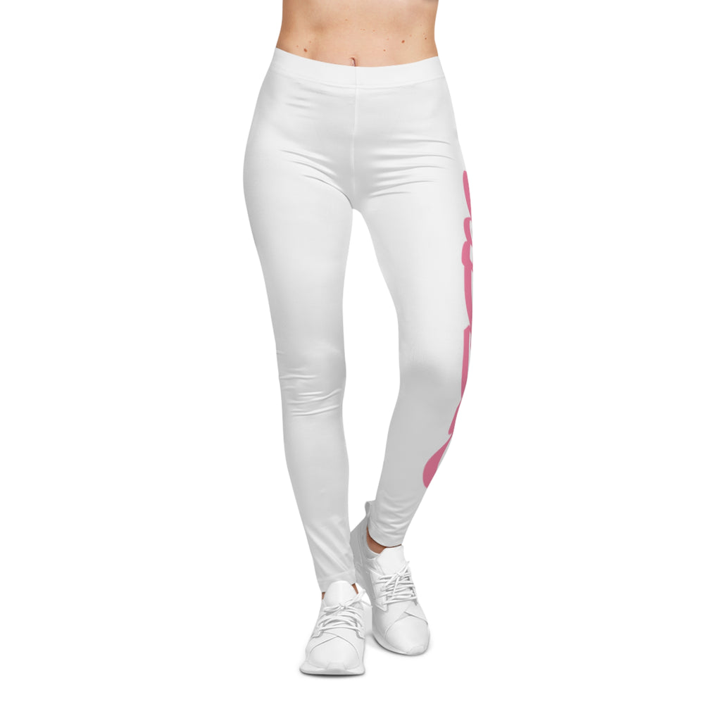 #Baddie Pink Script Leggings — Women's Casual Graphic Leggings - 314 Originals