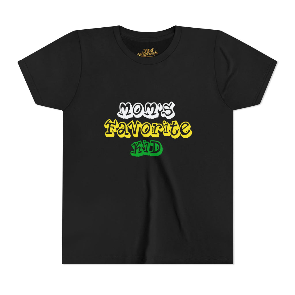 Girl's "Favorite Kid" Retro Yellow & Green Graphic T-Shirt