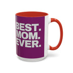 Best. Mom. Ever. Purple Accent Coffee Mug Printify Mug  314 Originals