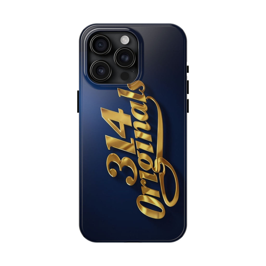 "314 Originals" Gold Script on Navy Tough Protective Case Printify Phone Case  314 Originals