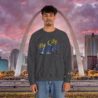 314 City Crewneck Sweatshirt — St. Louis Skyline Graphic - 314 Originals